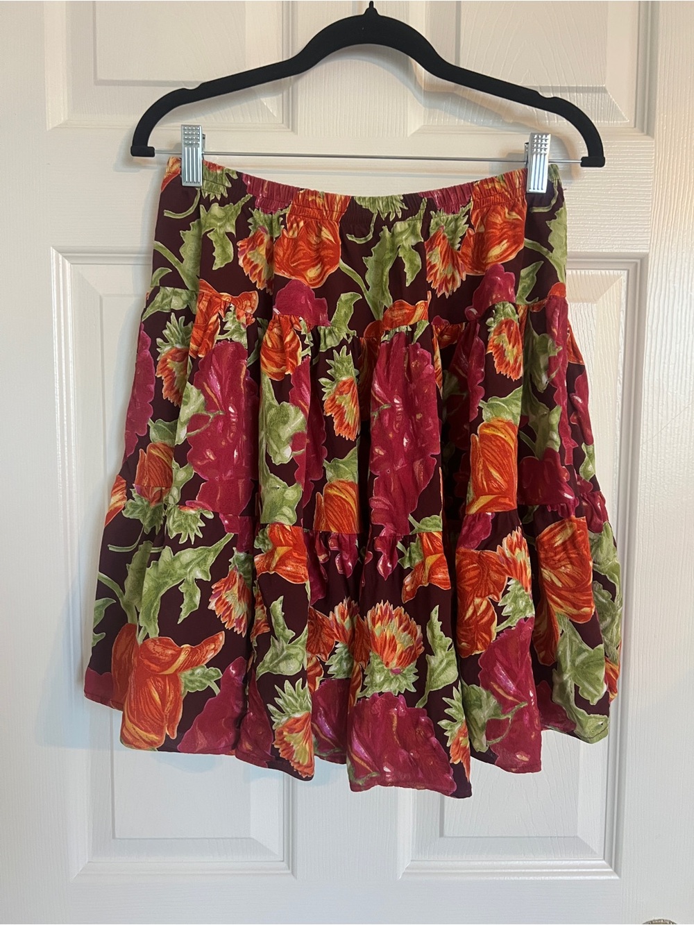 Floral Tiered Vintage 90’s Boho Peasant Skirt By Lace Lindo Size S - Picture 4 of 7